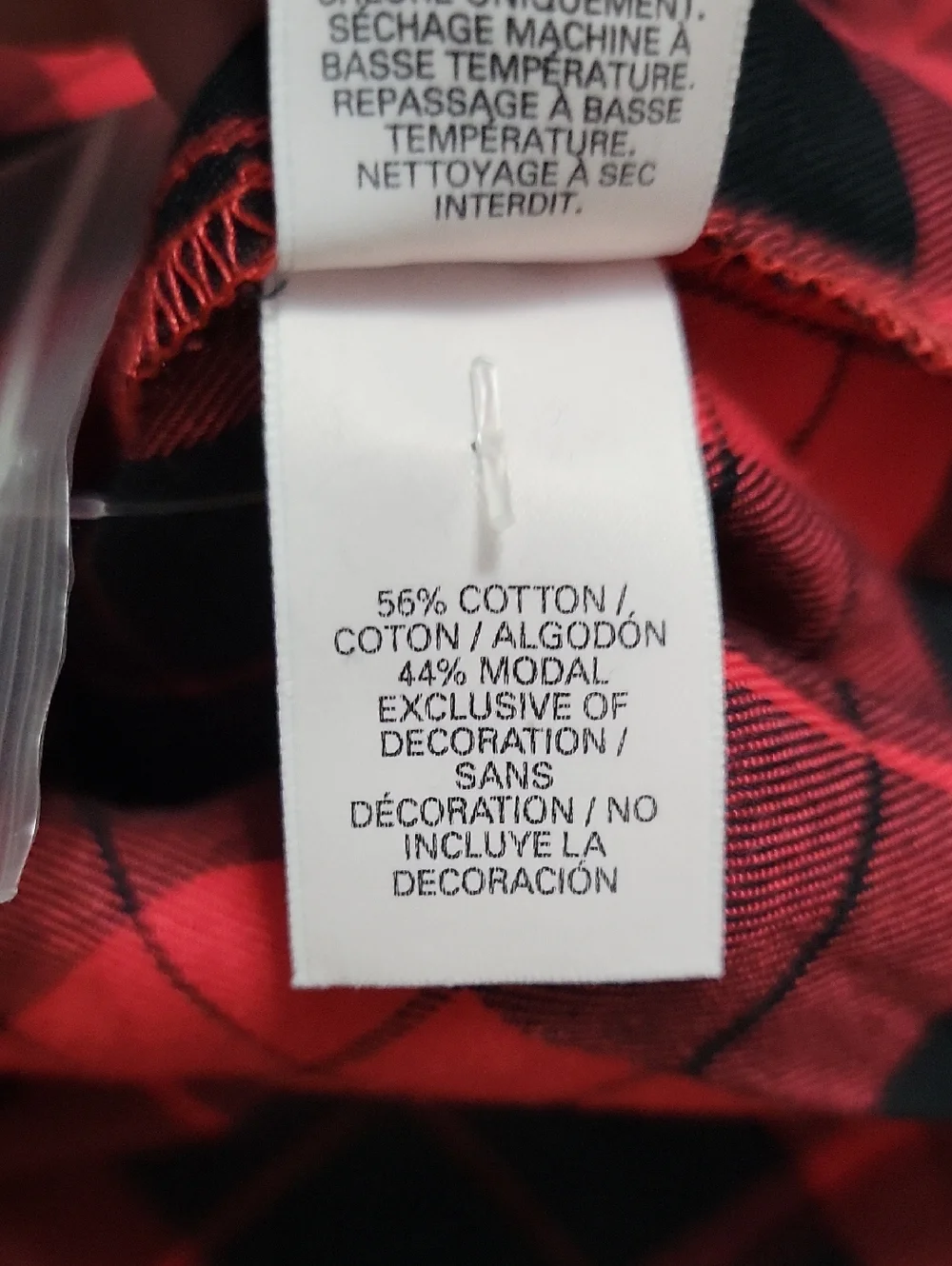 Victoria's Secret Red and Black Buffalo Plaid Pajama Shirt, Size Small
